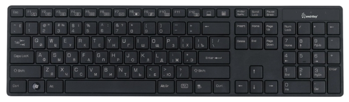 SmartBuy Клавиатура проводная мультимедийная Slim (SBK-204US-K)