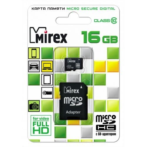 Main image of Mirex microSD 16GB Class 10