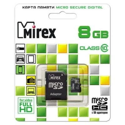 Main image of Mirex microSD 8GB Class 10