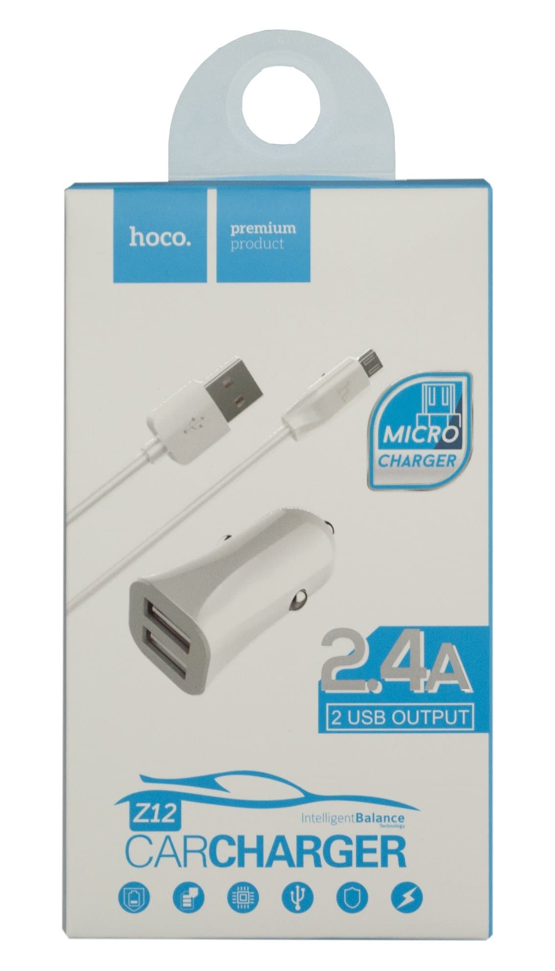 Hoco Z12 2USB для MicroUSB (2.4A)