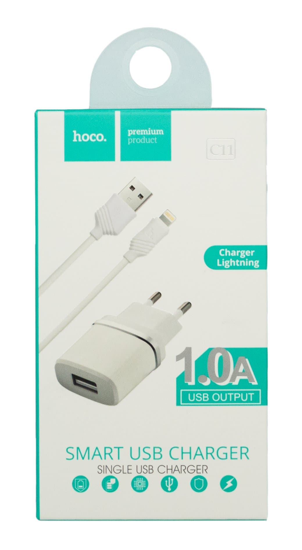Main image of Hoco C11 для Lightning 1USB 1A (белый)