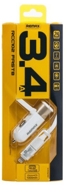 Main image of Remax RCC102 1USB + MicroUSB/Lightning (3.4A)