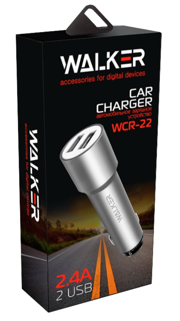 Main image of WALKER WCR-22 2USB 2.4А (удлиненный корпус)