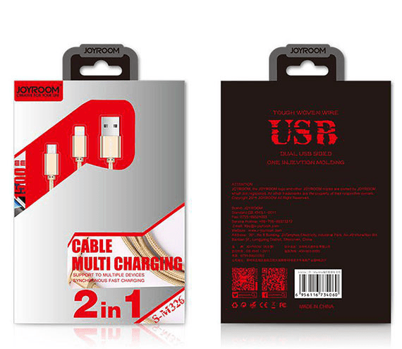 Joyroom S-M326 (2 in 1) MicroUSB/Lightning (1.5м)