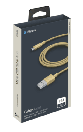 Main image of Deppa USB - micro USB алюминий-нейлон 1.2м