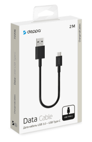 Deppa Type-C 2.4A, TPE (1.2м) 72301