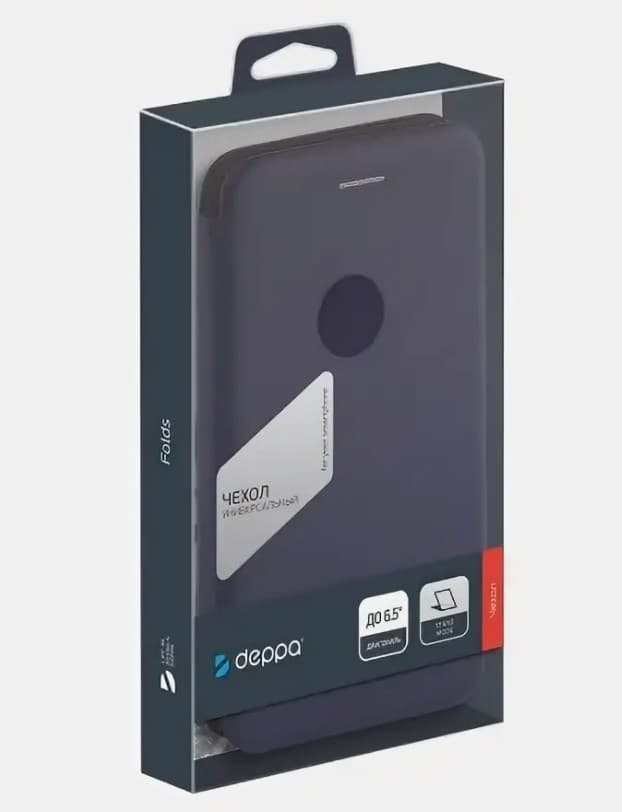 Deppa Shell Case L (до 6.5) синий (87354)