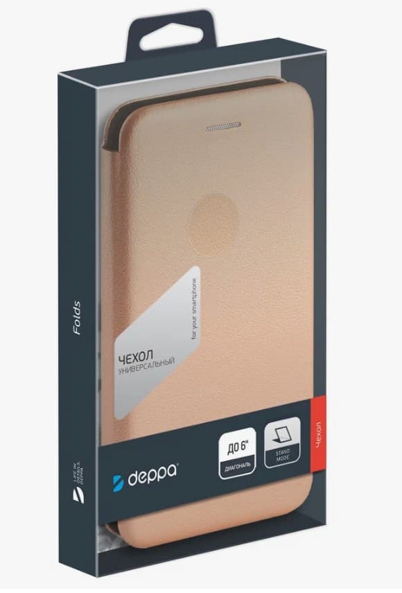 Deppa Shell Case M (до 6.0) золотой