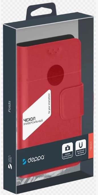 Main image of Deppa Wallet Fold M (до 6.0) красный