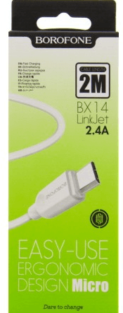 Main image of Borofone BX14 для MicroUSB 2.0A (1м)