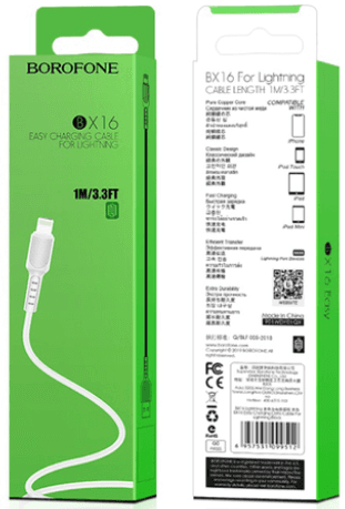 Main image of Borofone BX16 для Lightning 2.0A (1м)