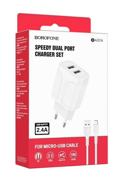 Main image of Borofone BA37A 2USB для MicroUSB (2.4A)