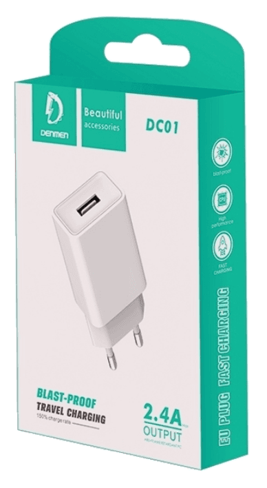 Main image of Denmen DC01 1USB (2.4А)