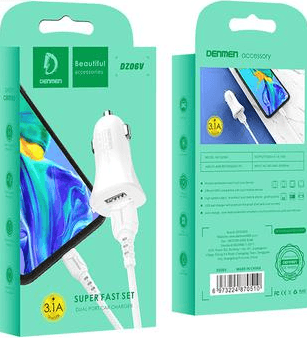 Denmen DZ06V для MicroUSB (3.1А)