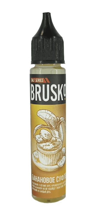 Main image of BRUSKO Salt, 30 мл, Банановое суфле, 20мг