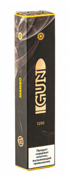 Main image of GUN Pods, 1200 затяжек (индийское манго)