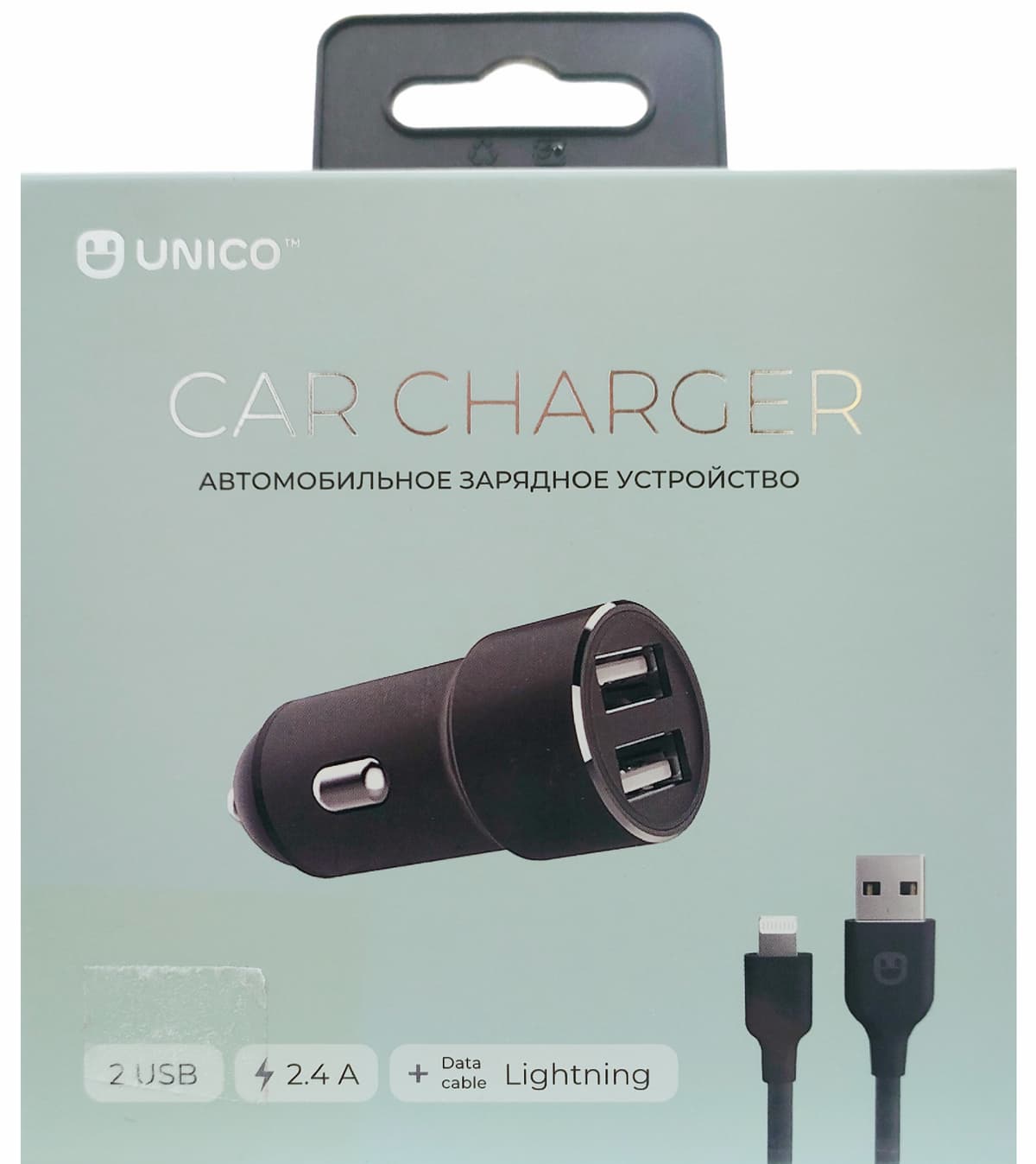 UNICO Car Charger 2USB для Lightning (2.4A)