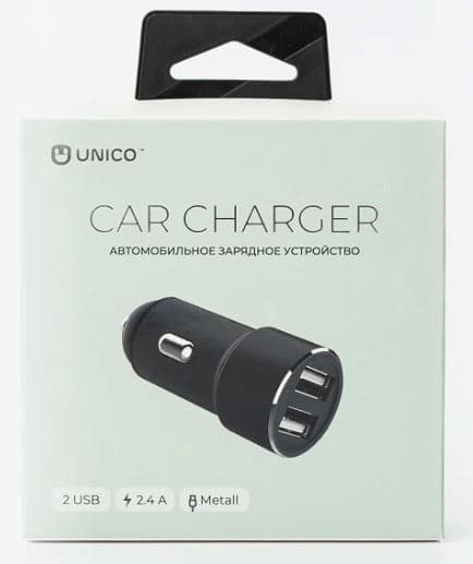 Main image of UNICO Car Charger 2USB для MicroUSB (2.4A)