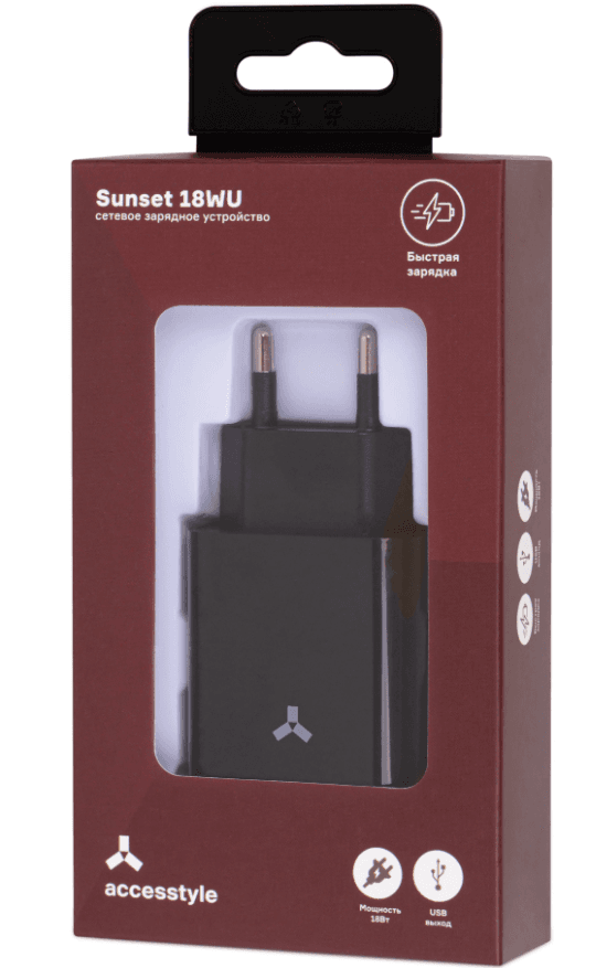 Main image of Accesstyle Sunset 18WU 1USB 18W черный