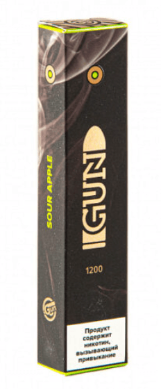 Main image of GUN Pods, 1200 затяжек (кислое яблоко)