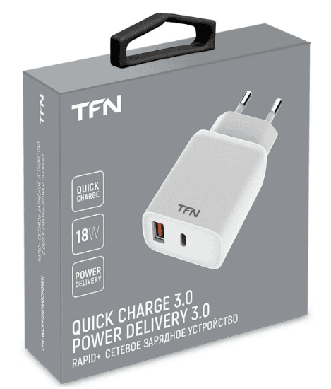 Main image of TFN 1USB + PD 18W (QC3.0 быстрая зарядка)