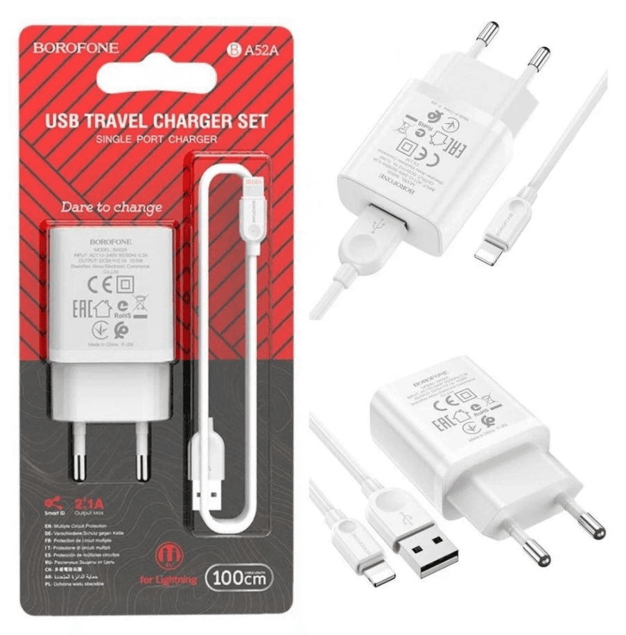 Main image of Borofone BA52A 1USB для Lightning (2.1A)
