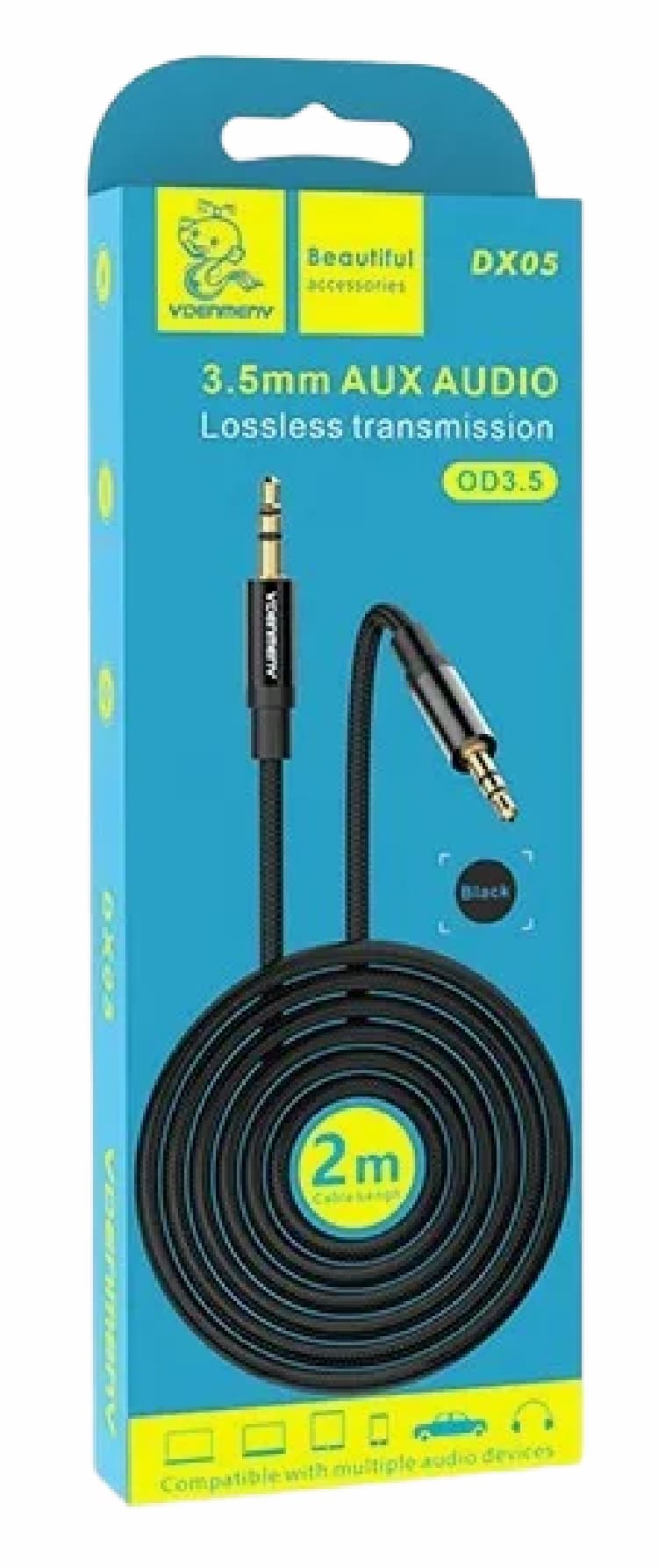 Denmen DX05 для AUX 3.5mm (2м)