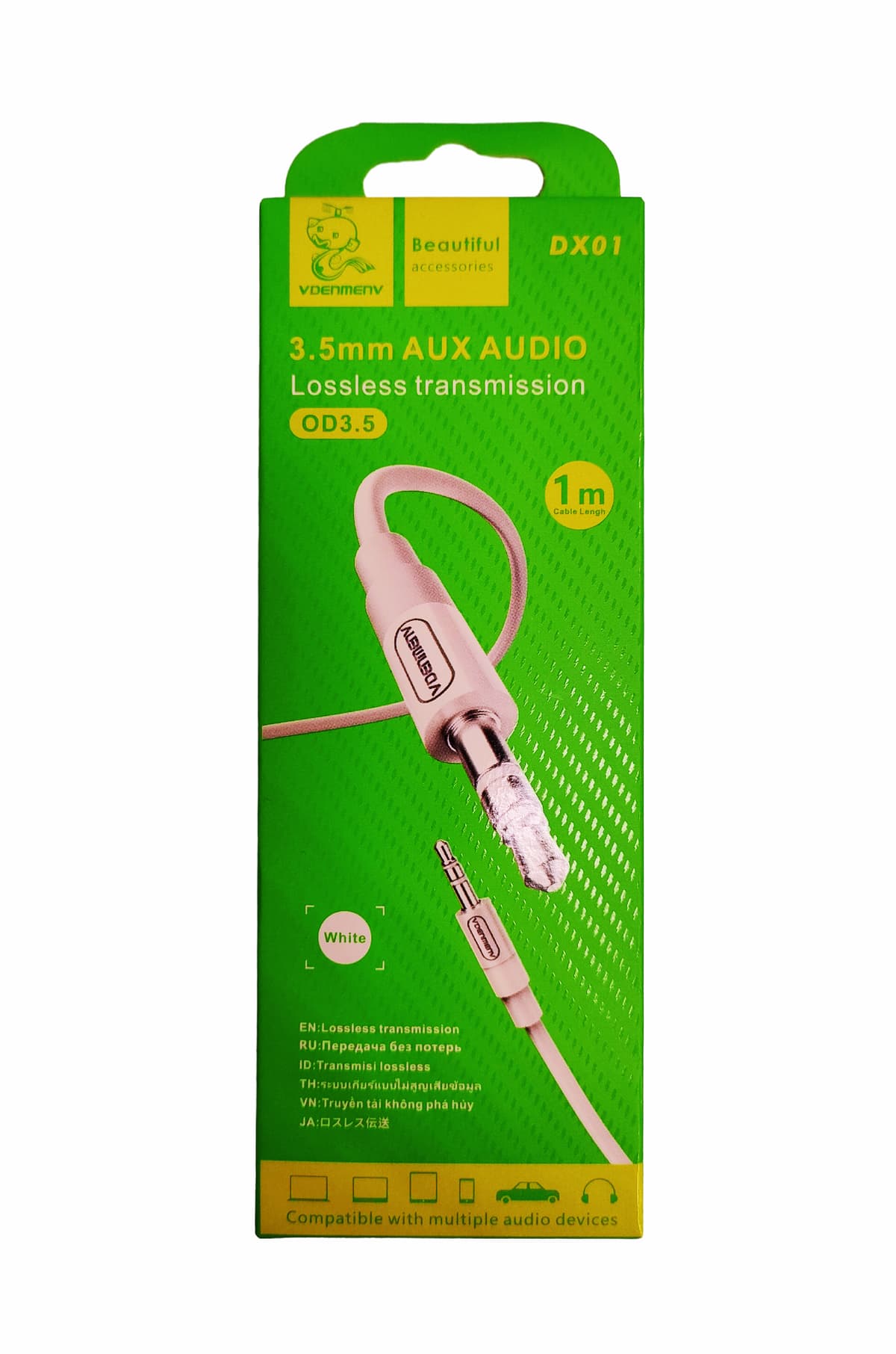 Denmen DX01 для AUX 3.5mm (1м)