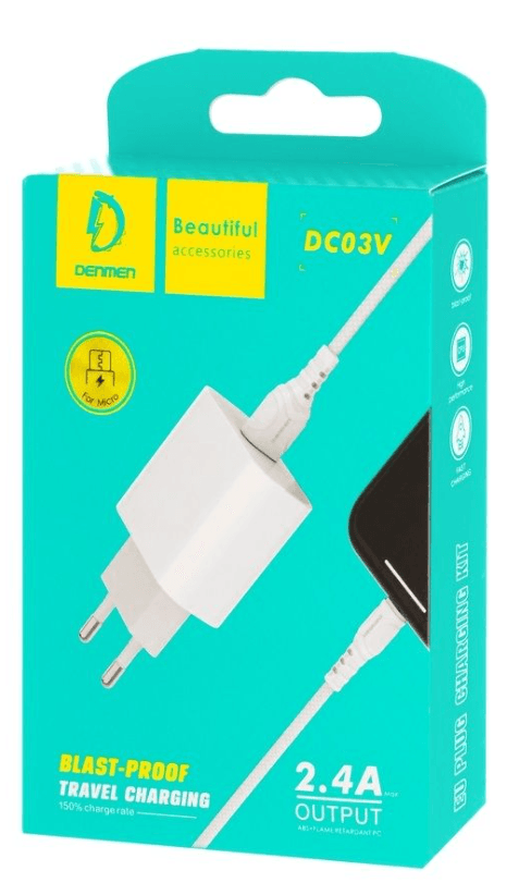Main image of Denmen DC03V 1USB для MicroUSB (2.4А)