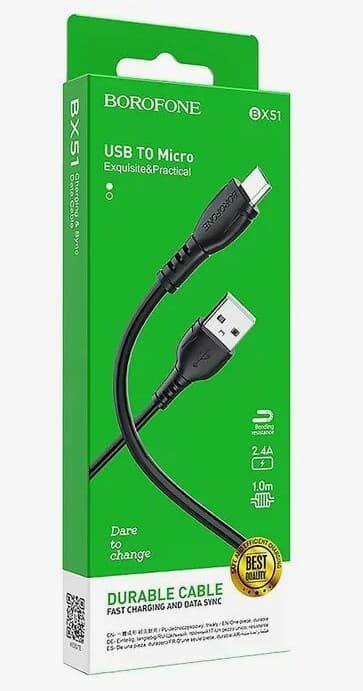 Main image of Borofone BX51 для MicroUSB 2.4A (1м)
