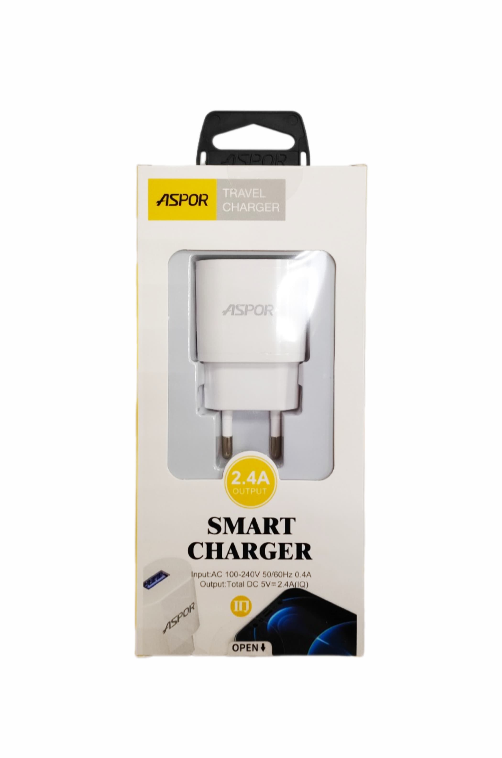 Main image of ASPOR A818 1USB, 2.4A для MicroUSB (белый)