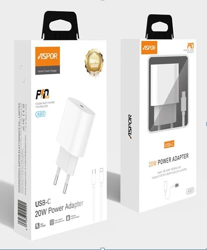 Main image of ASPOR A801 PD 1USB, 20W (белый)