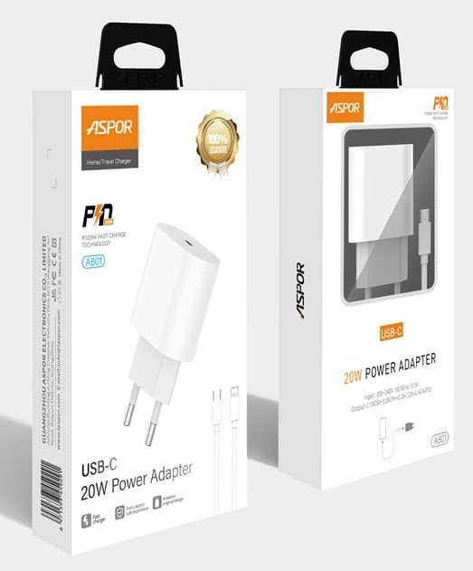 Main image of ASPOR A801 PD для Lightning 20W (белый)