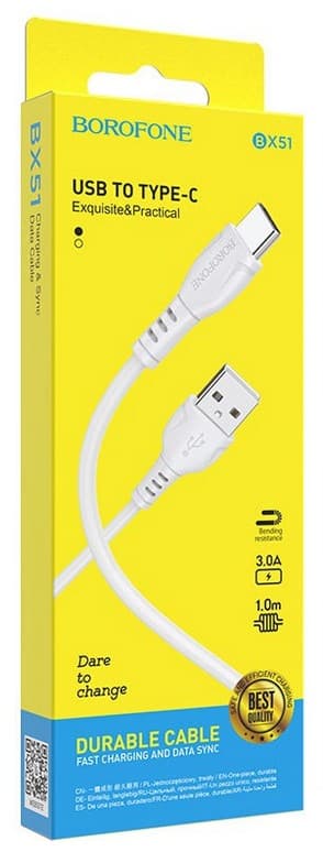 Main image of Borofone BX51 для Type-C 3A (1м)