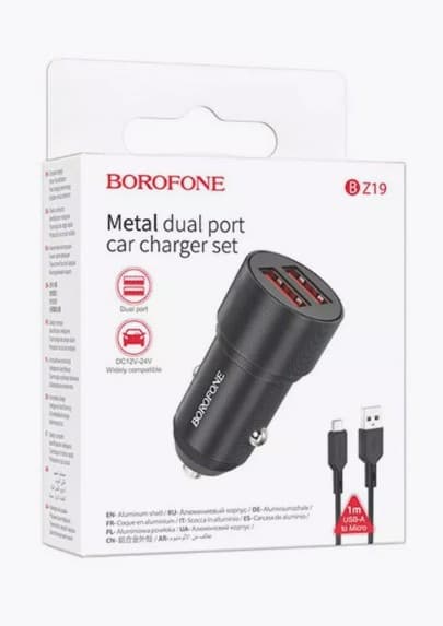 Main image of Borofone BZ19 2USB для microUSB 2.4A, 12W