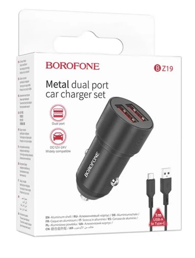 Main image of Borofone BZ19 2USB для Type-C 2.4A, 12W