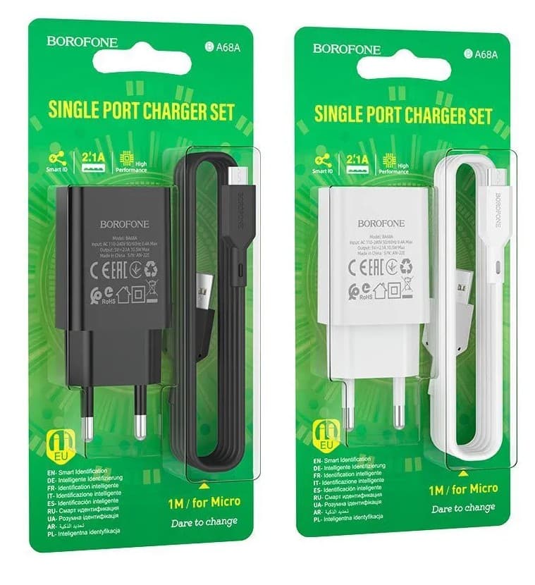 Main image of Borofone BA68A 1USB для MicroUSB (2.1A)
