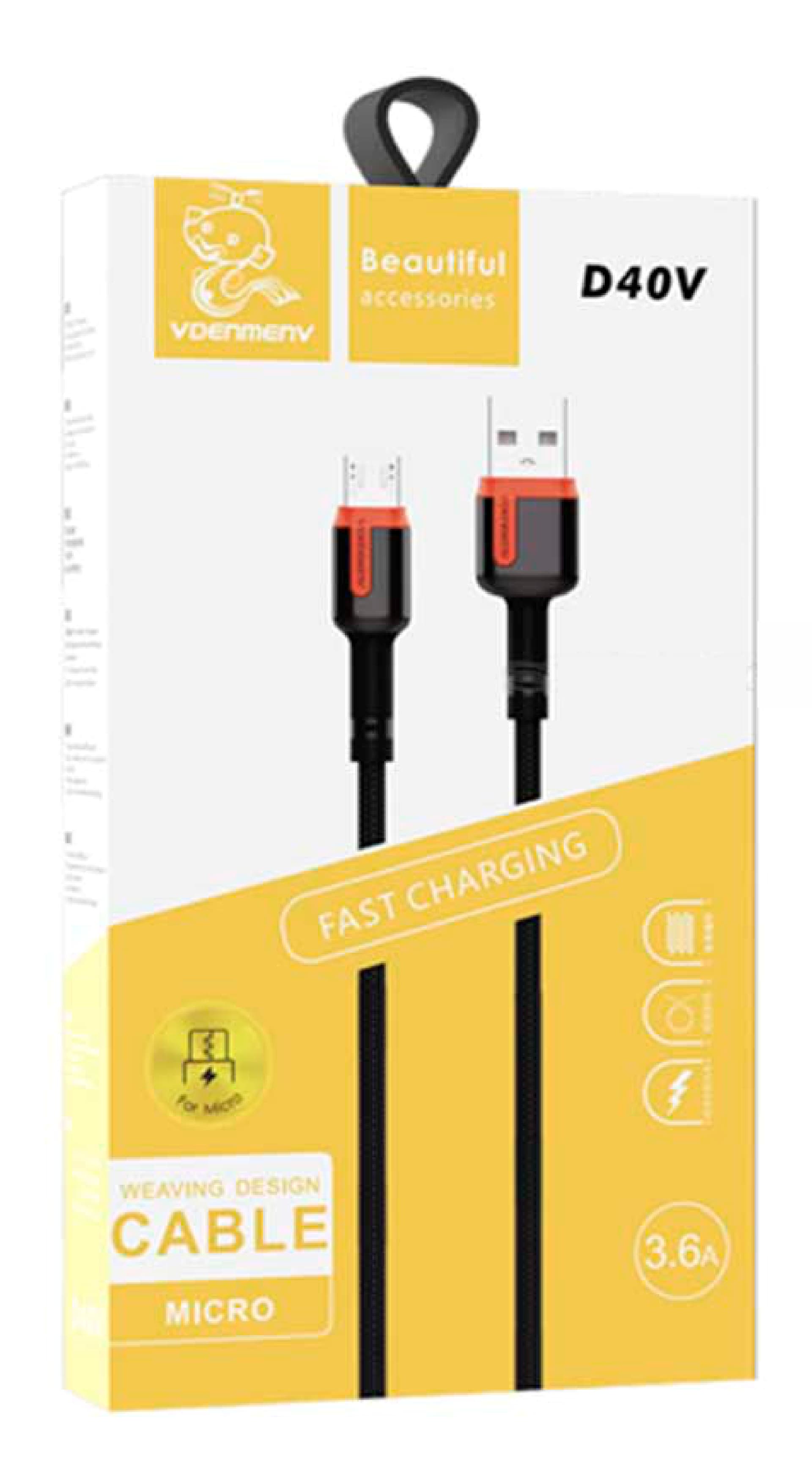 Main image of Denmen D40V для MicroUSB 3.6A (1м)