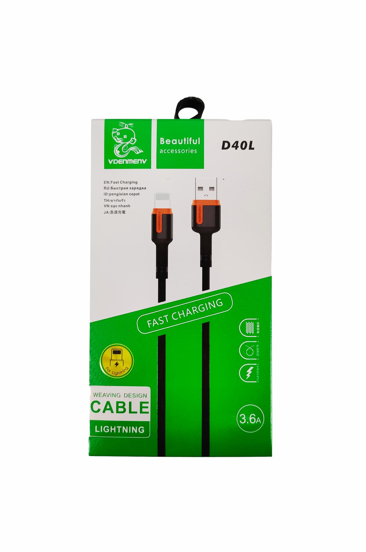 Denmen D40L для Lightning 3.6A (1м)