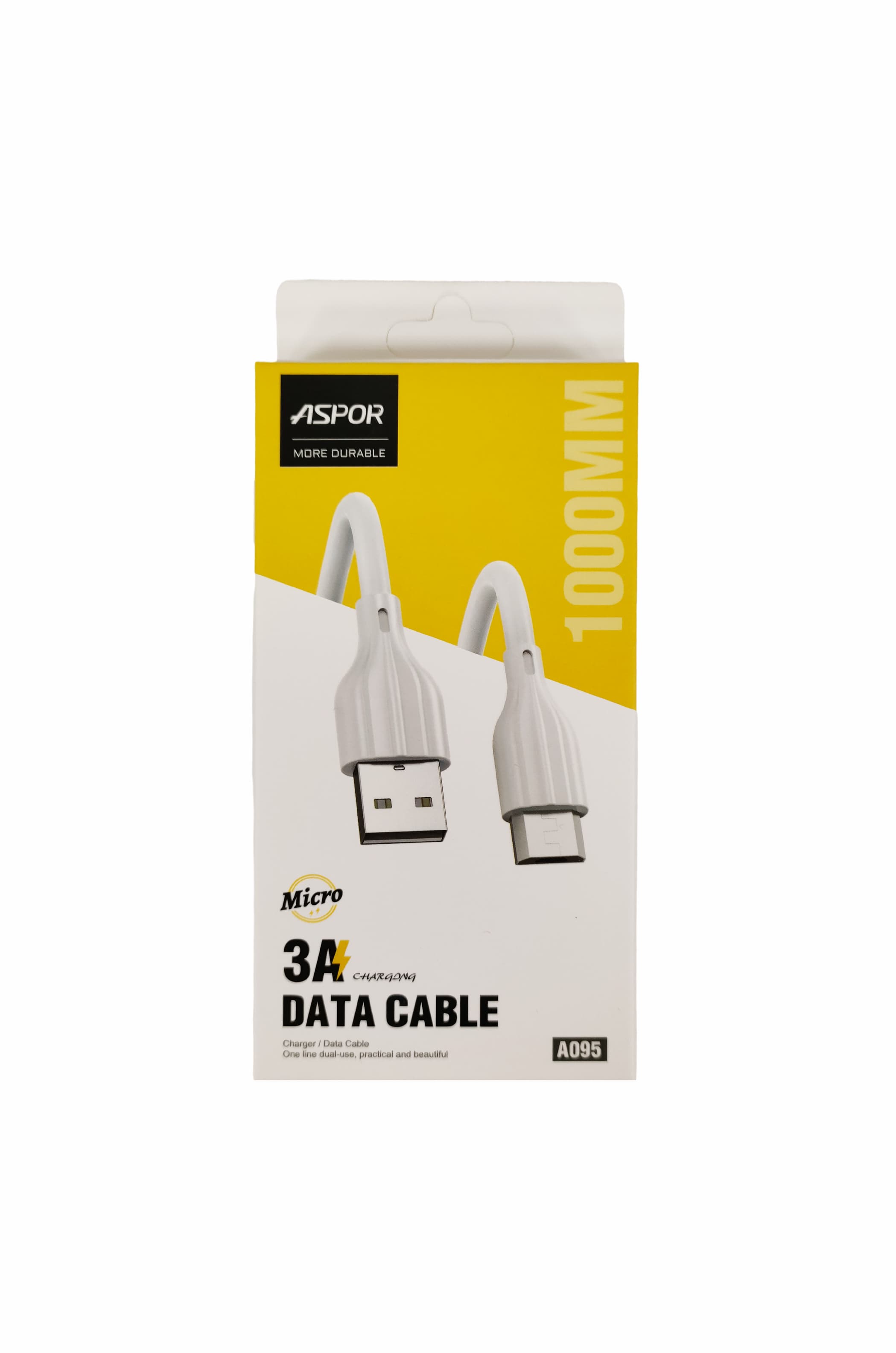 Main image of ASPOR A095 3A, для Micro-USB 1m (белый)