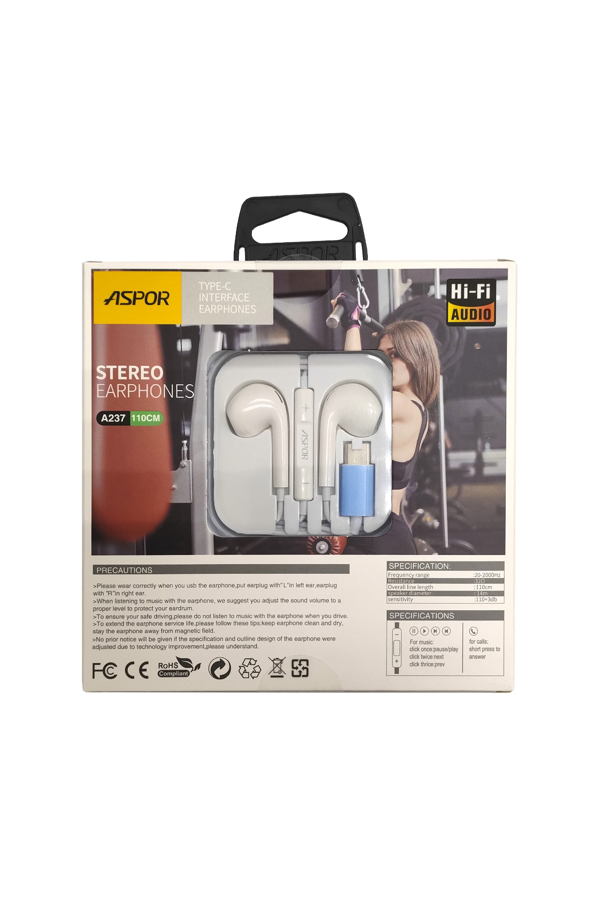 Main image of ASPOR A237 (Type-C, белый)