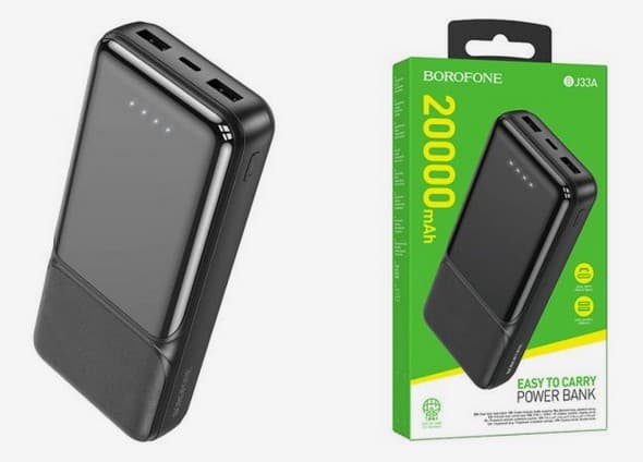 Main image of Borofone BJ33A 20000mAh (2USB/2A), (черный)