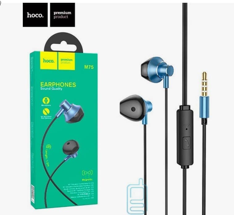 Main image of Hoco M75 с MIC/1.2м, (синий)
