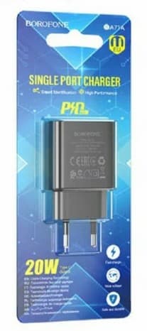Borofone BA71A PD 20W/QC3.0, (черный)