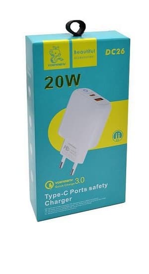 Main image of Denmen DC26 1USB+PD DUAL (20W, 3A)