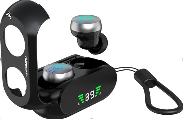 Main image of Denmen DL37 HEADSET : глубокий бас , ВТ5.2 , емк. акб 30/200 mAh, 2 микр. (черный)