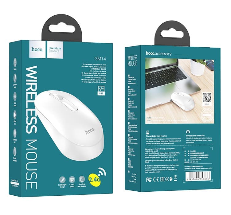 Main image of Hoco GM14 Platinum 2.4G business (белый)