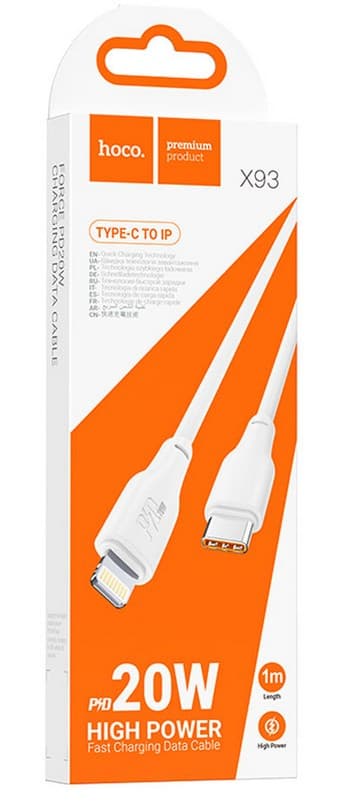 Main image of Hoco X93 для Lightning 20W DP (1м)