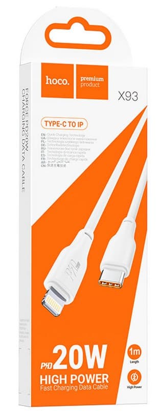 Main image of Hoco X93 для Lightning 20W DP (2м)