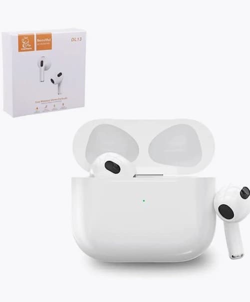 Denmen DL13 EARBUDS : базовый функционал , ВТ5.0 , емк. акб 25/200 mAh, 2 микр. (белый)